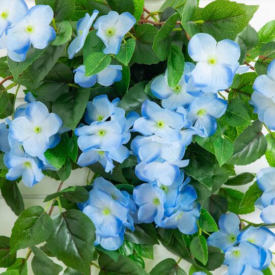 24" UV Resistant Artificial Hydrangea Hanging Plants